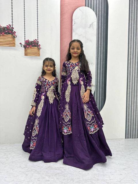 Pc 528 Vichitra Purple Bulk kids clothing suppliers in Kolkata
